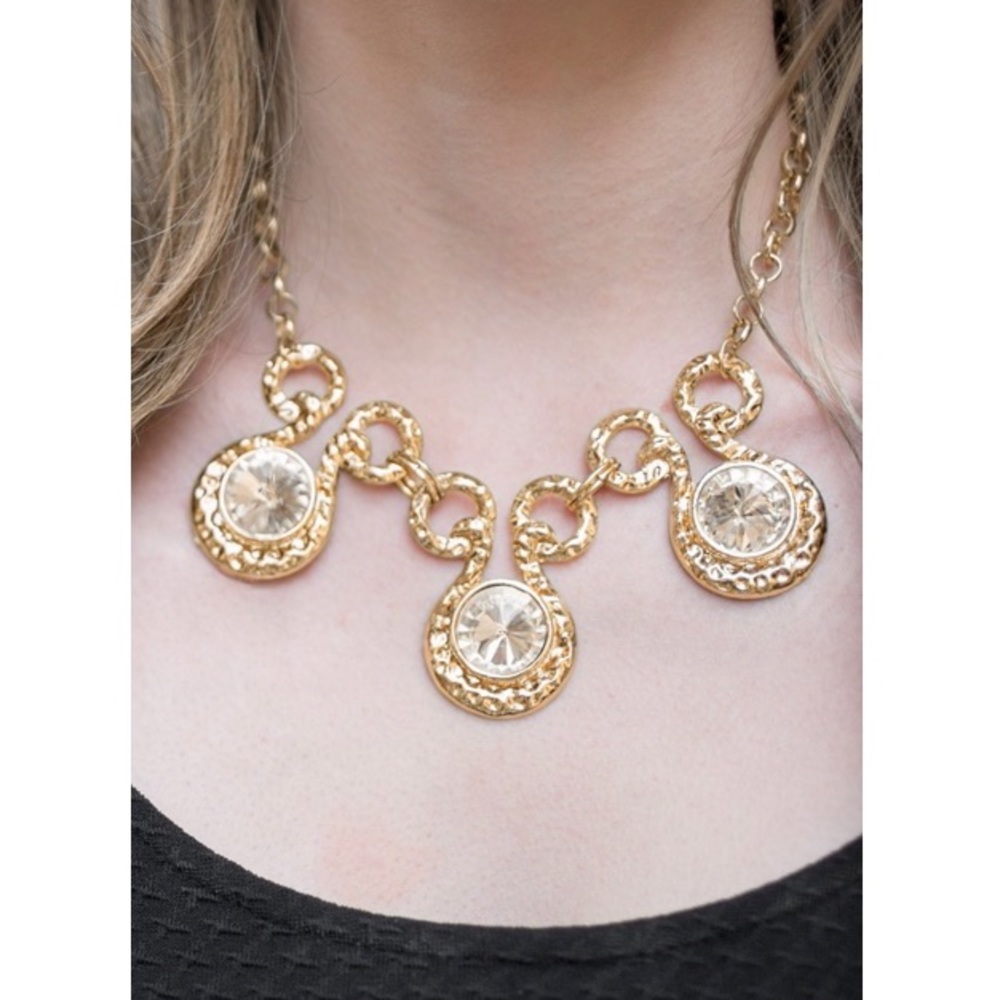 Tri-Fecta Bling Necklace & Earring Set
